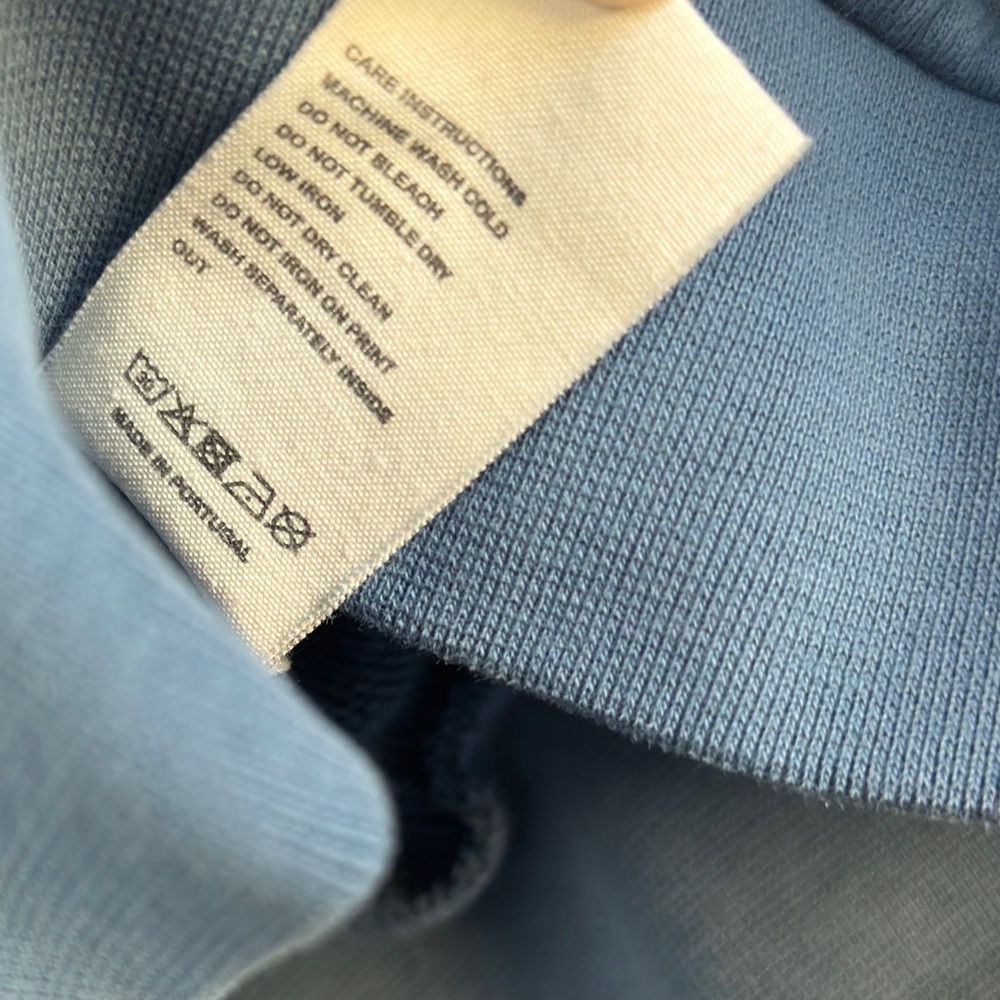 Pangaia Organic Cotton Hooded Long Sleeve Sweatshirt Blue Small - Picture 12 of 13